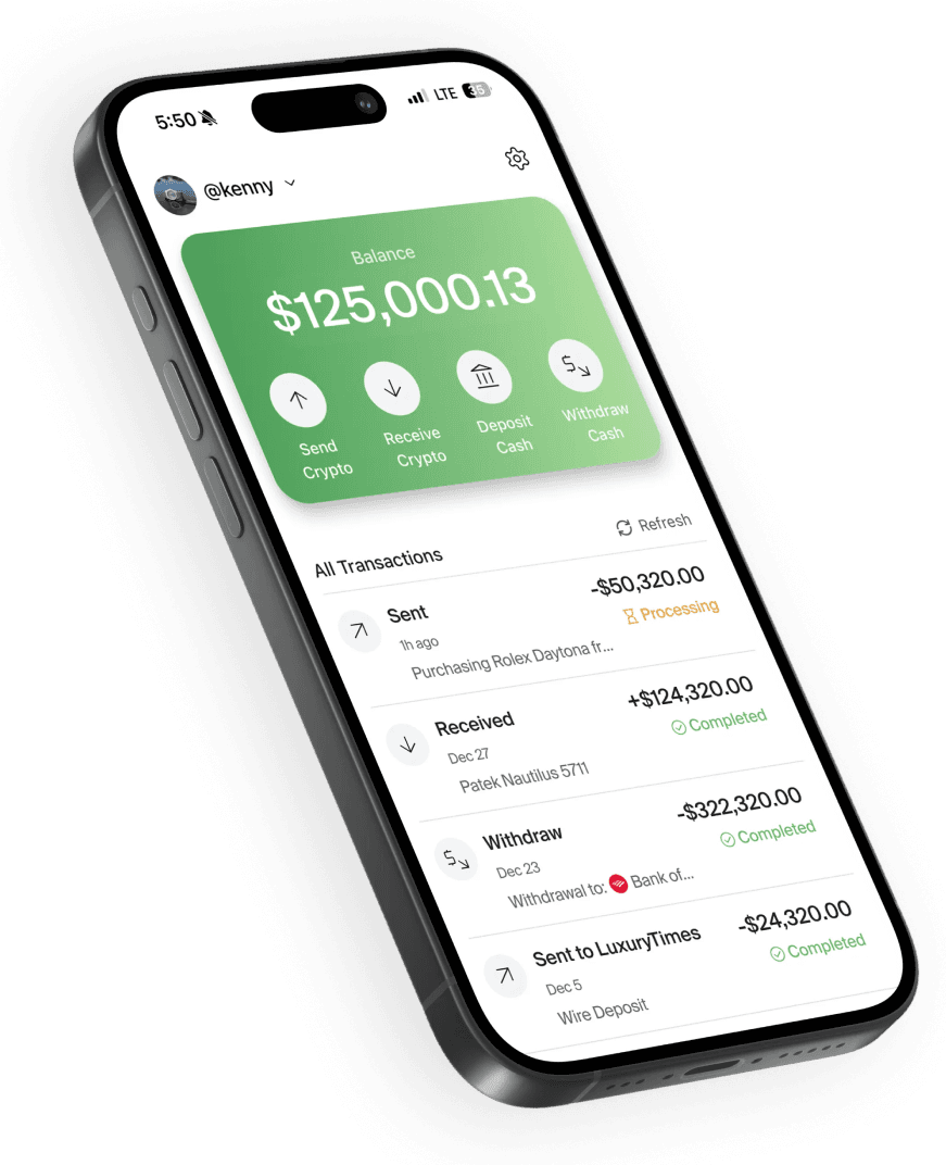 Kettle Pay iOS app on iPhone